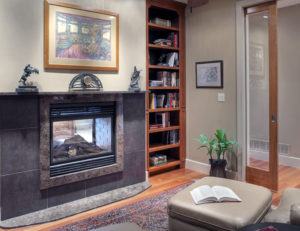 See-through Fireplace - Home on the Lake